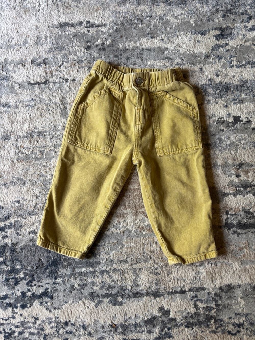 Zara Kids Yellow Pull-On Utility Pants